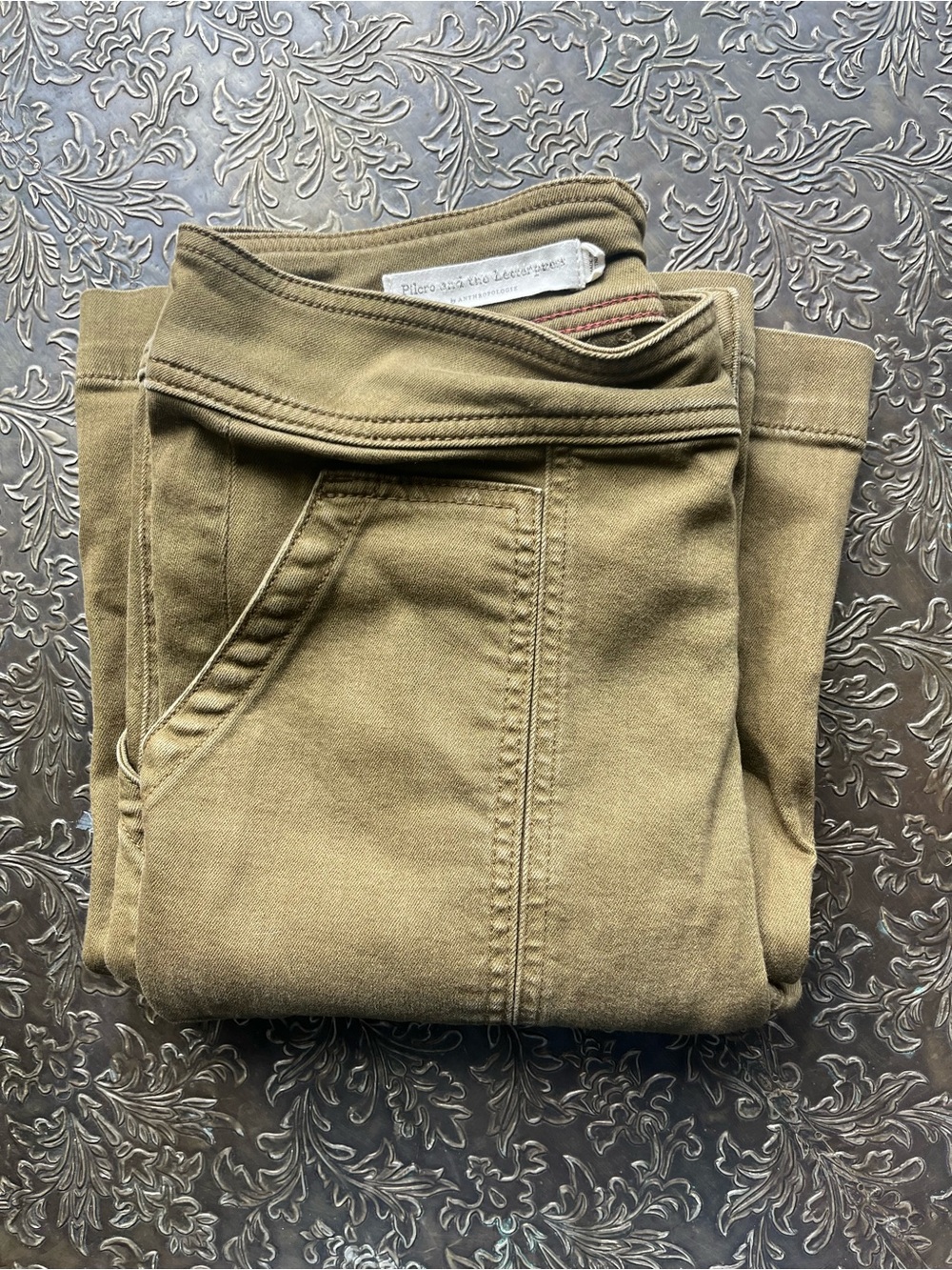 Pilcro and the Letterpress Anthropologie High-Rise Trouser Bootcut Pants Size 29